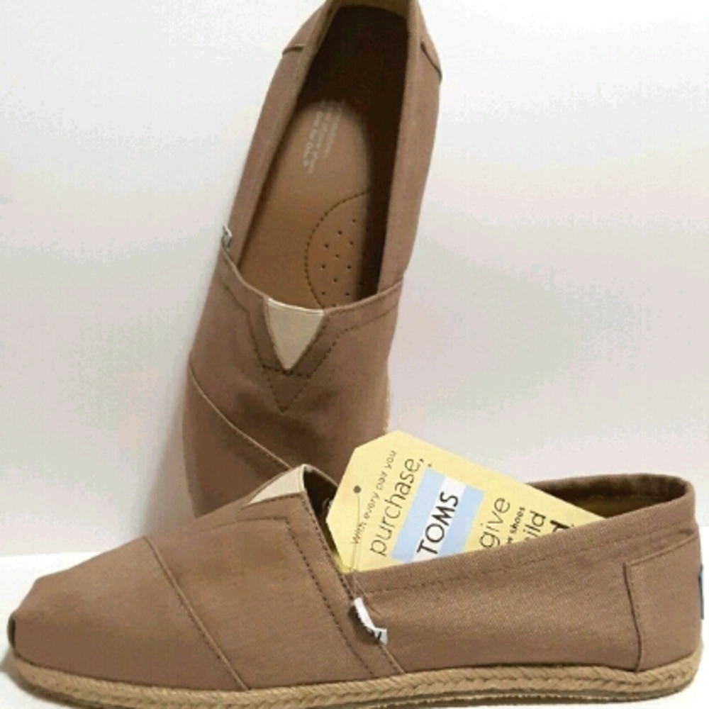 🆕️ TOMS Light Brown Hemp Men's Classics - Picture 4 of 5